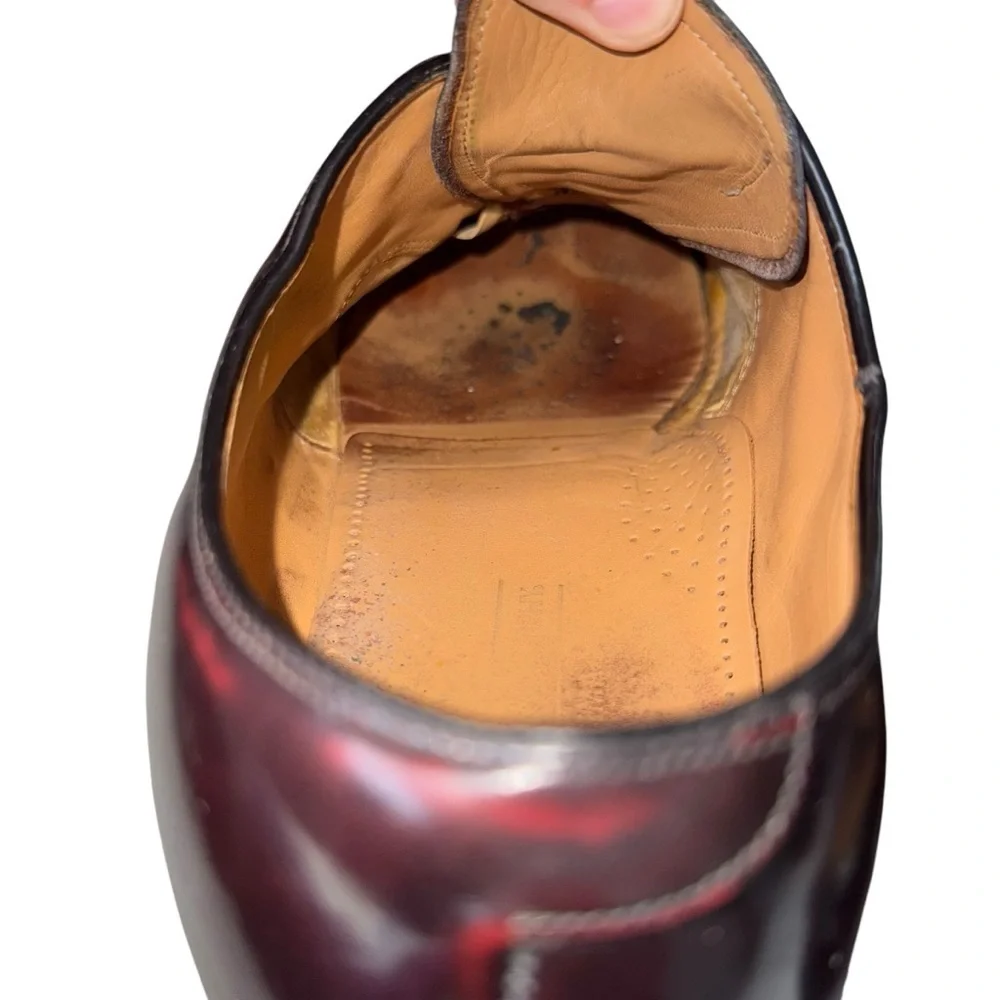 4/$25 Johnston & Murphy Cap Toe Oxford Shoes Burgundy Leather Men’s Size 10.5